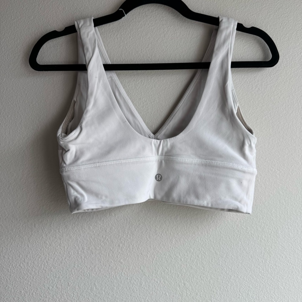 lululemon Align V-Neck BraLight Support White Size 8 - Picture 5 of 6